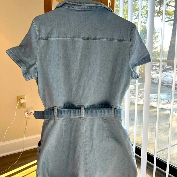 Denim Romper; size L. - Picture 2 of 2